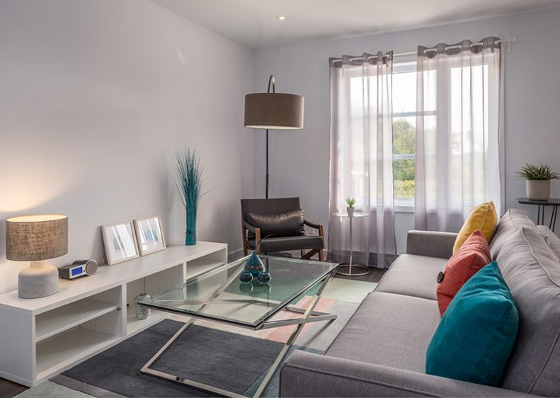 Condo interior at Le Haut Corbusier Laval