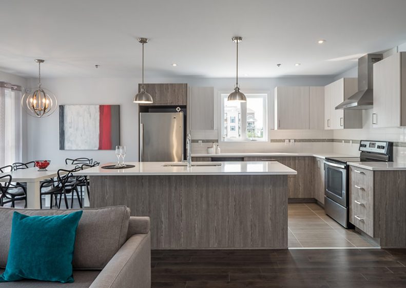 Condo interior at Le Haut Corbusier Laval