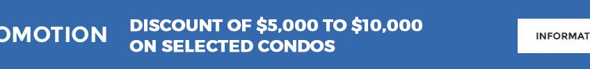 Discount of $5,000 to $10,000 on selected condos